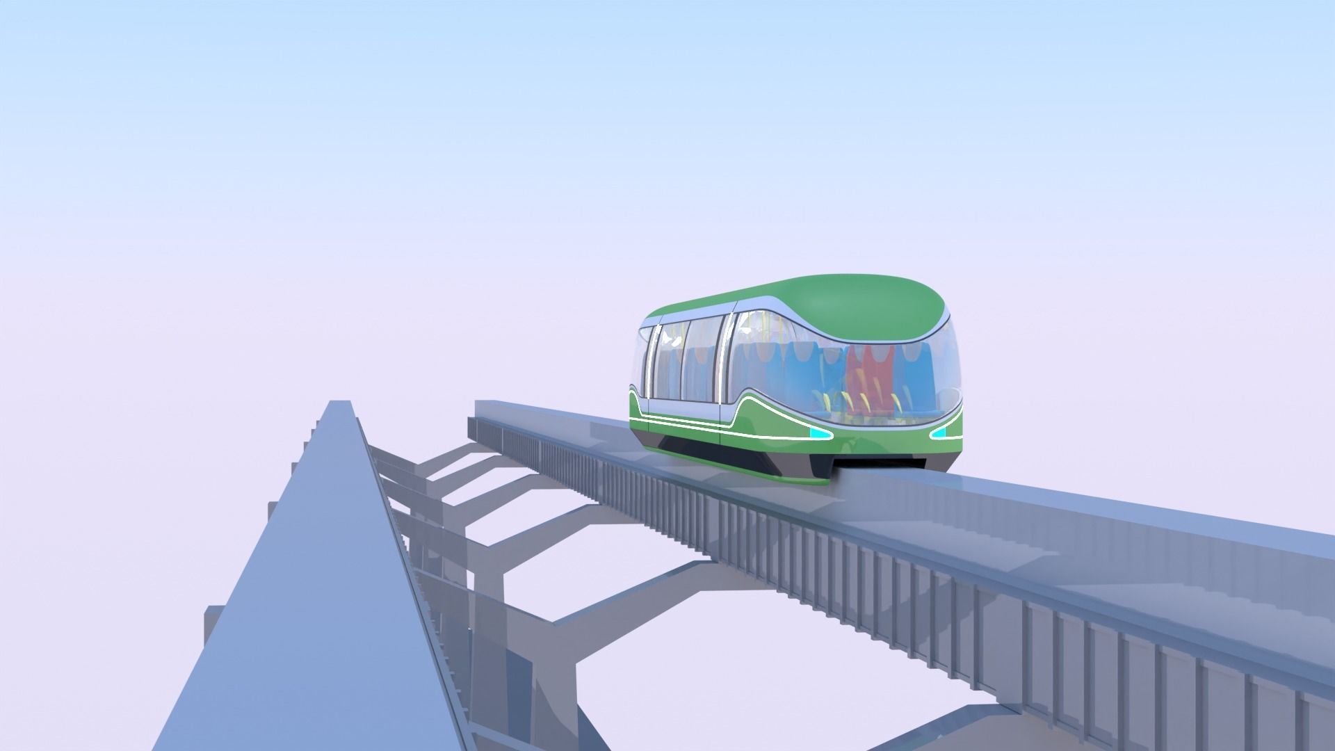 Future monorail train 2023 II 3D model_10