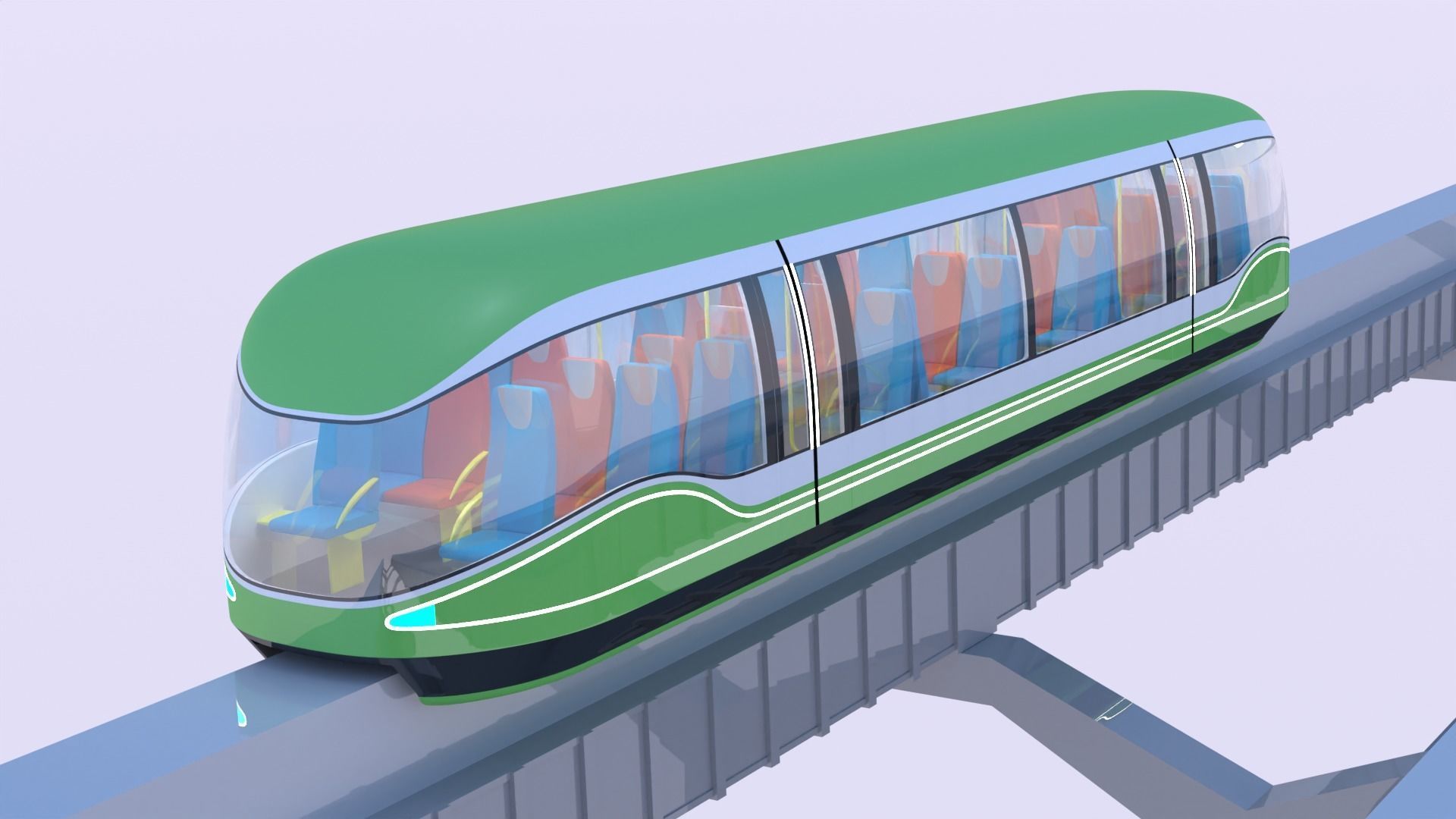 Future monorail train 2023 II 3D model_3