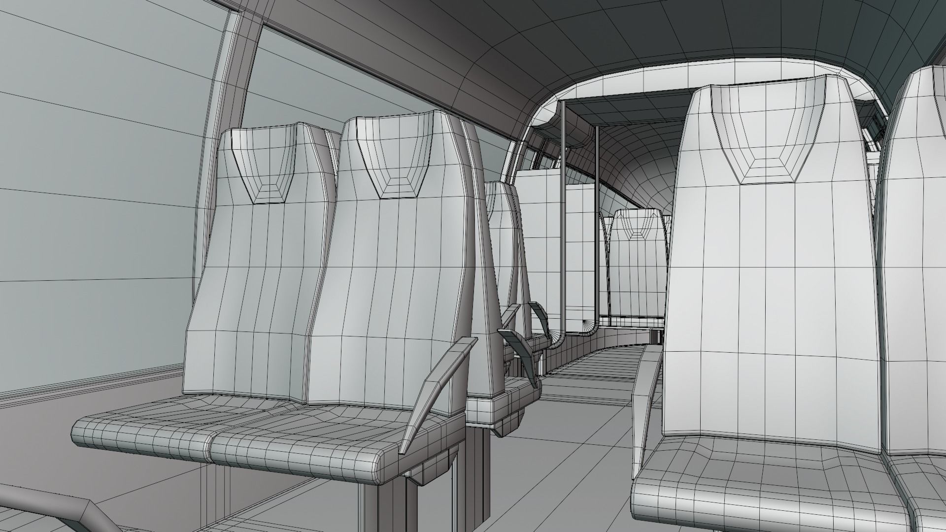 Future monorail train 2023 II 3D model_12