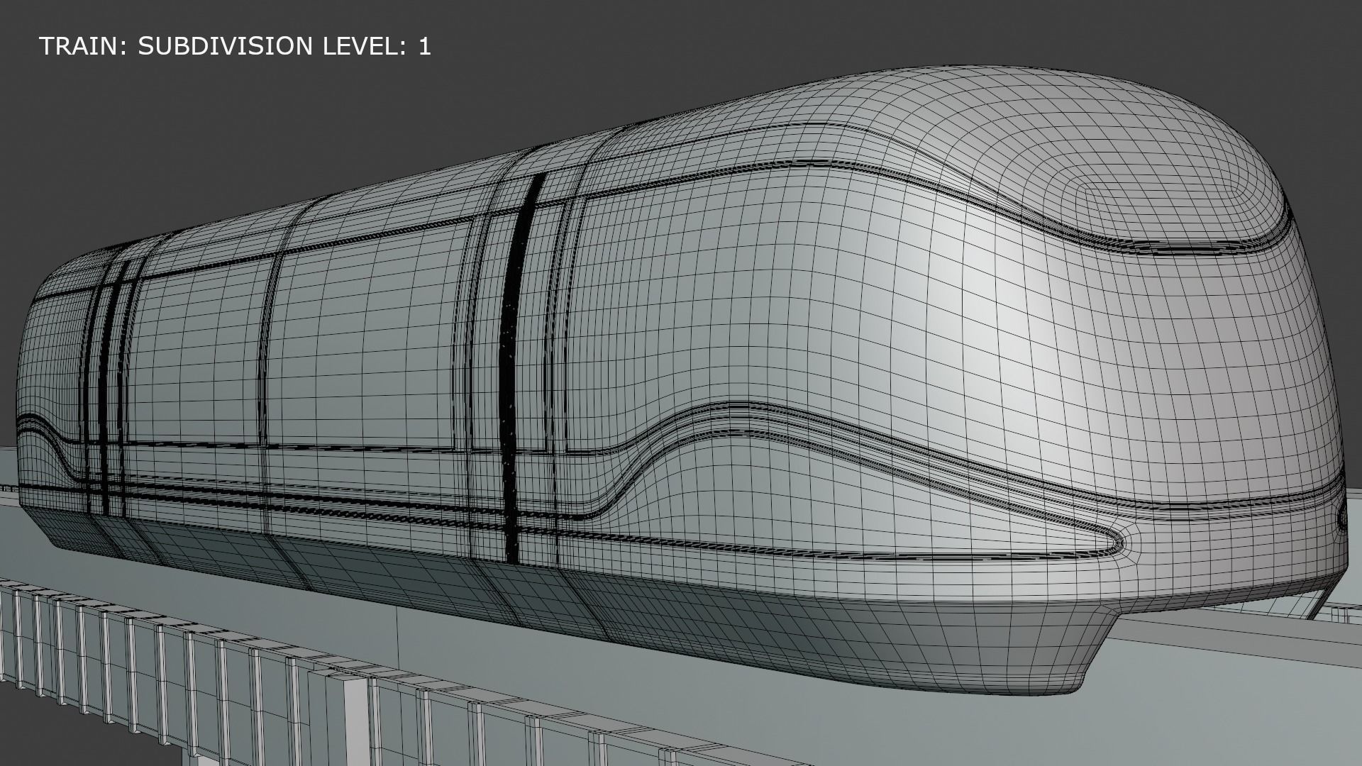 Future monorail train 2023 II 3D model_2