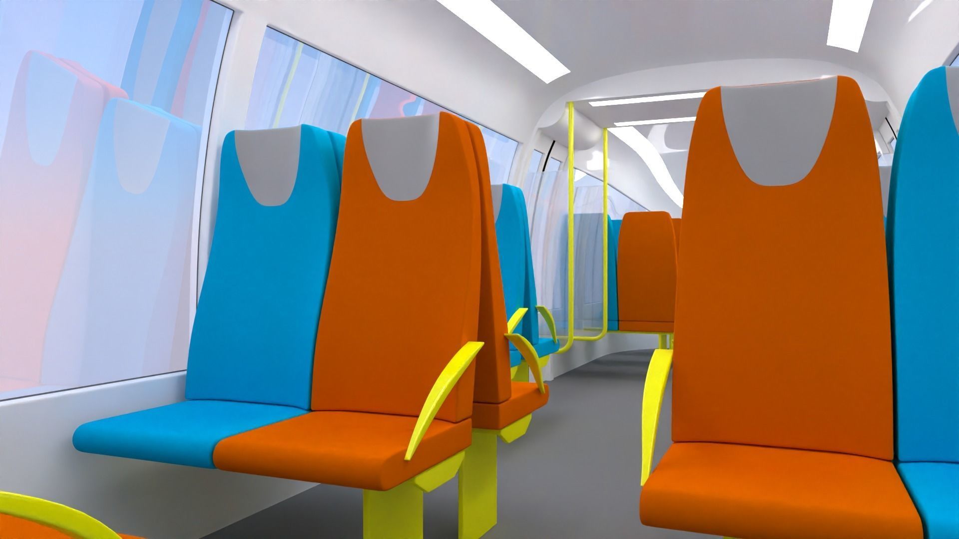 Future monorail train 2023 II 3D model_11