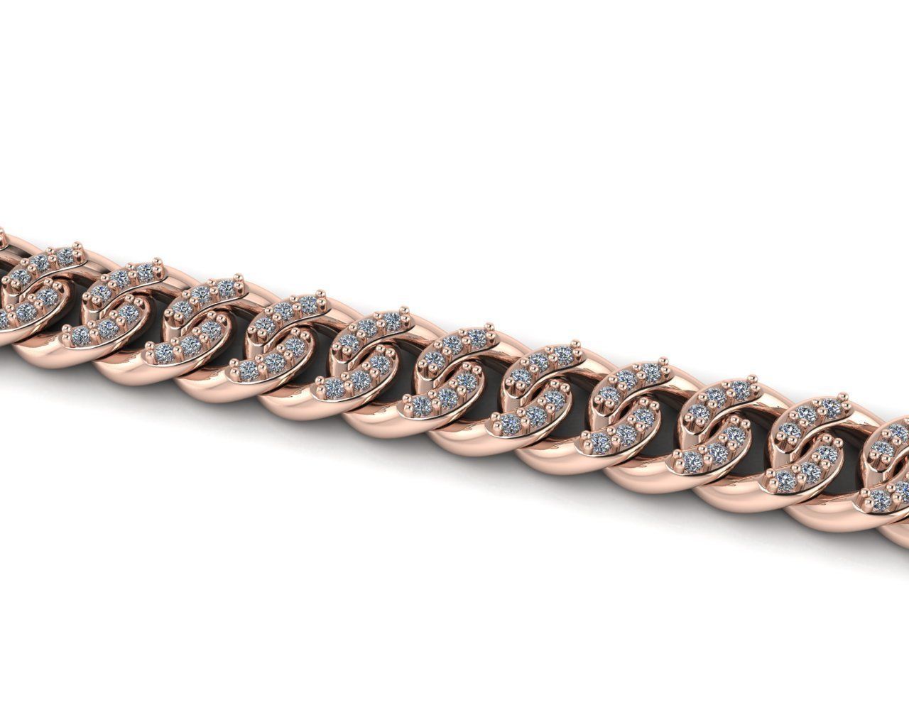 Cuban chain 3D print model 3D print model_8