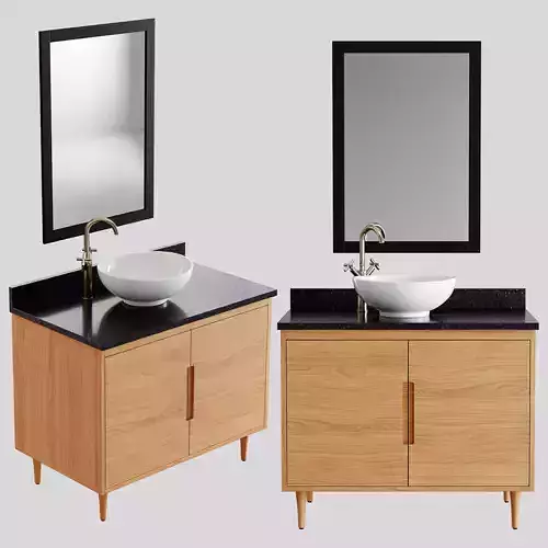 bivins teak bathroom sink -914mm