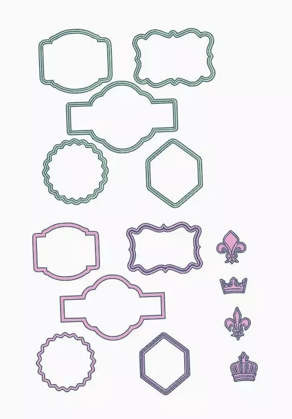 SET CORTANTE  STAMPS MARCO MARCOS BANNERS CARTEL ARCILLA  3D print model_0