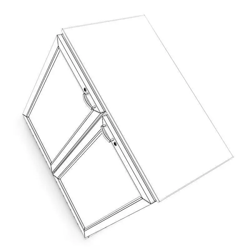 Refrigerator glass fronted beer cooler 3D model_0