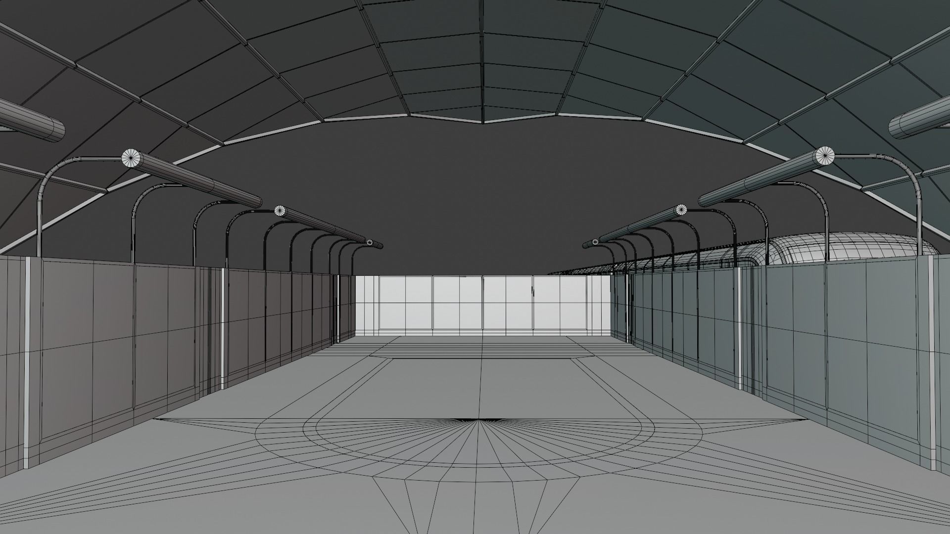 Monorail station with train 2023 II 3D model_12