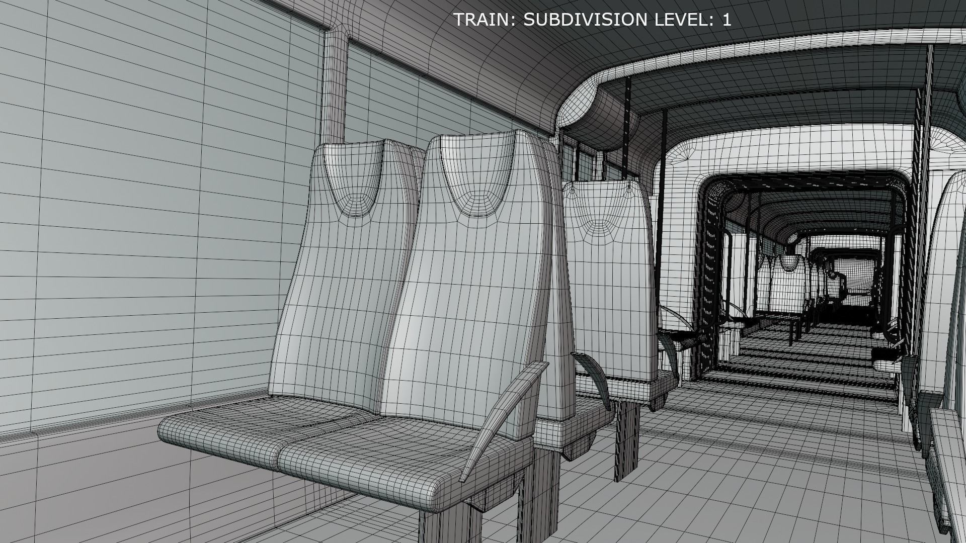 Monorail station with train 2023 II 3D model_15