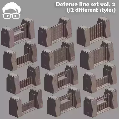 DEFENCE LINE SET 12 PARTS WARHAMMER40K VOL 2 3D print model