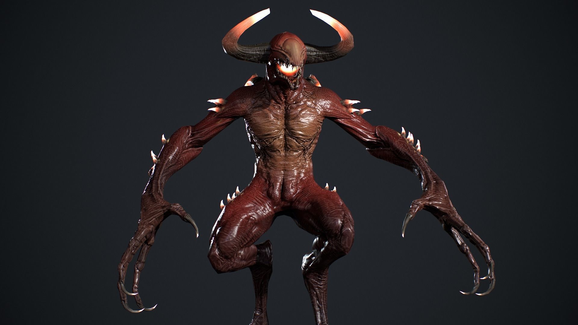 Faceless Demon 2 Low-poly 3D model_14