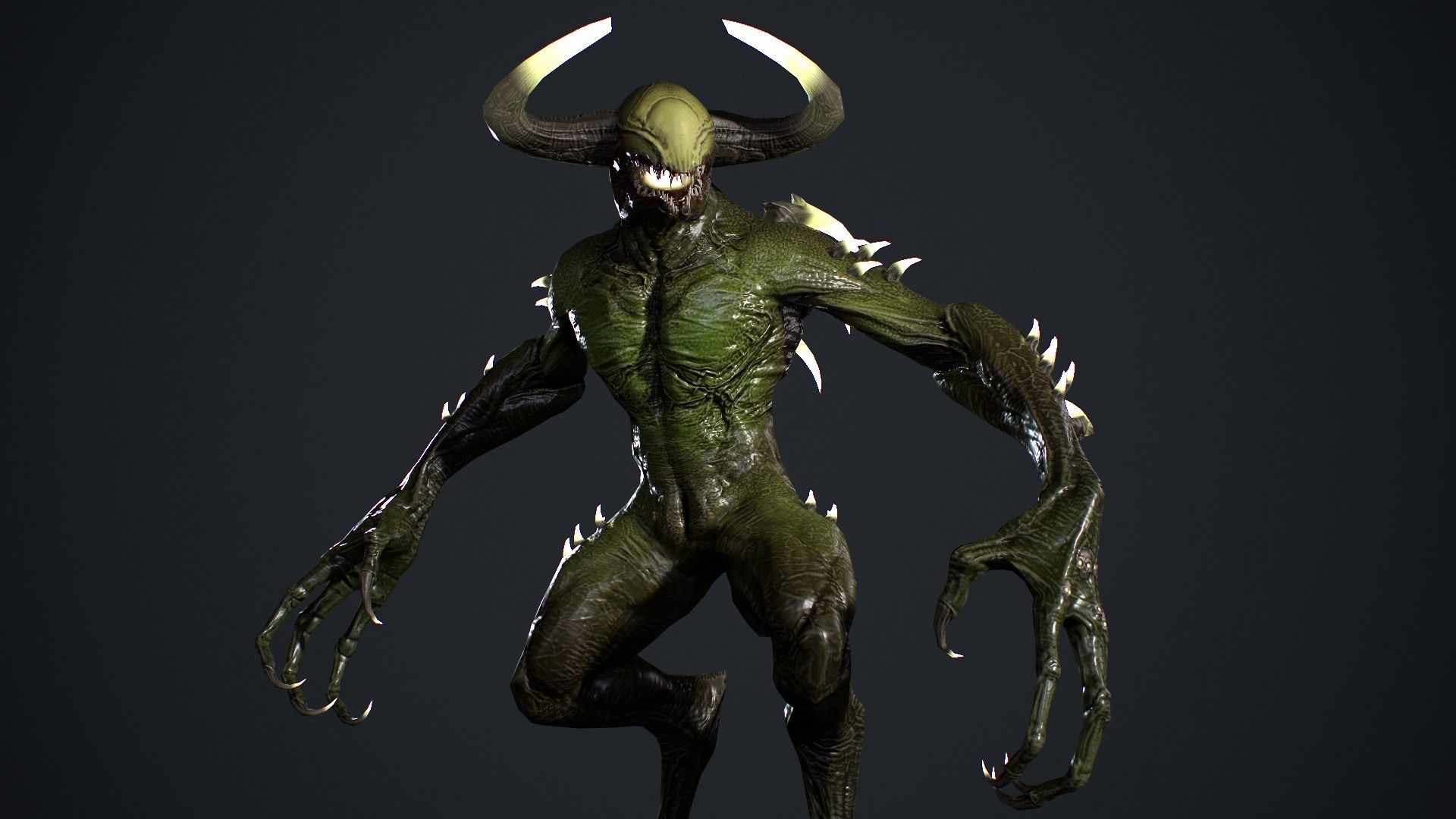 Faceless Demon 2 Low-poly 3D model_18