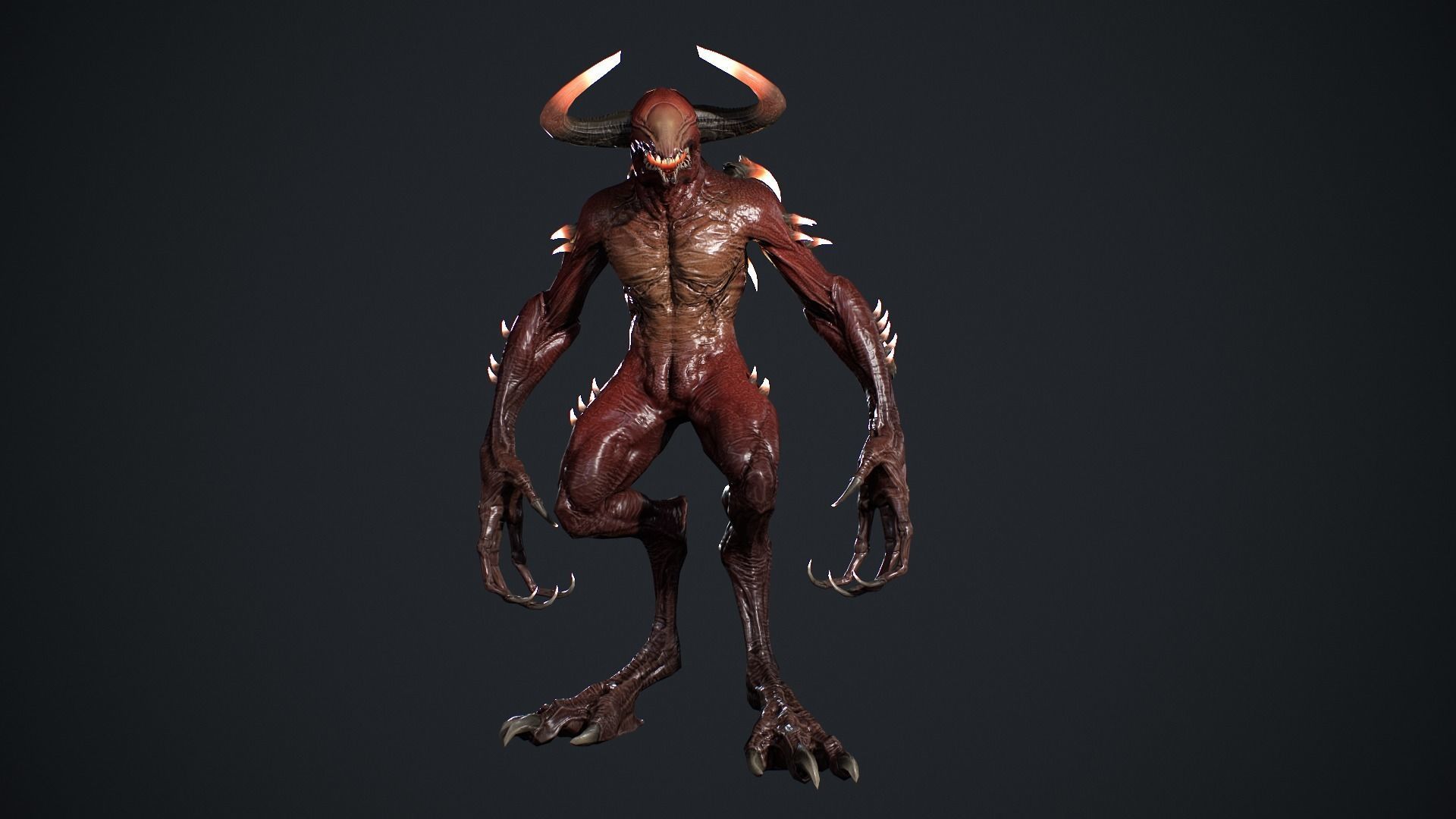 Faceless Demon 2 Low-poly 3D model_11