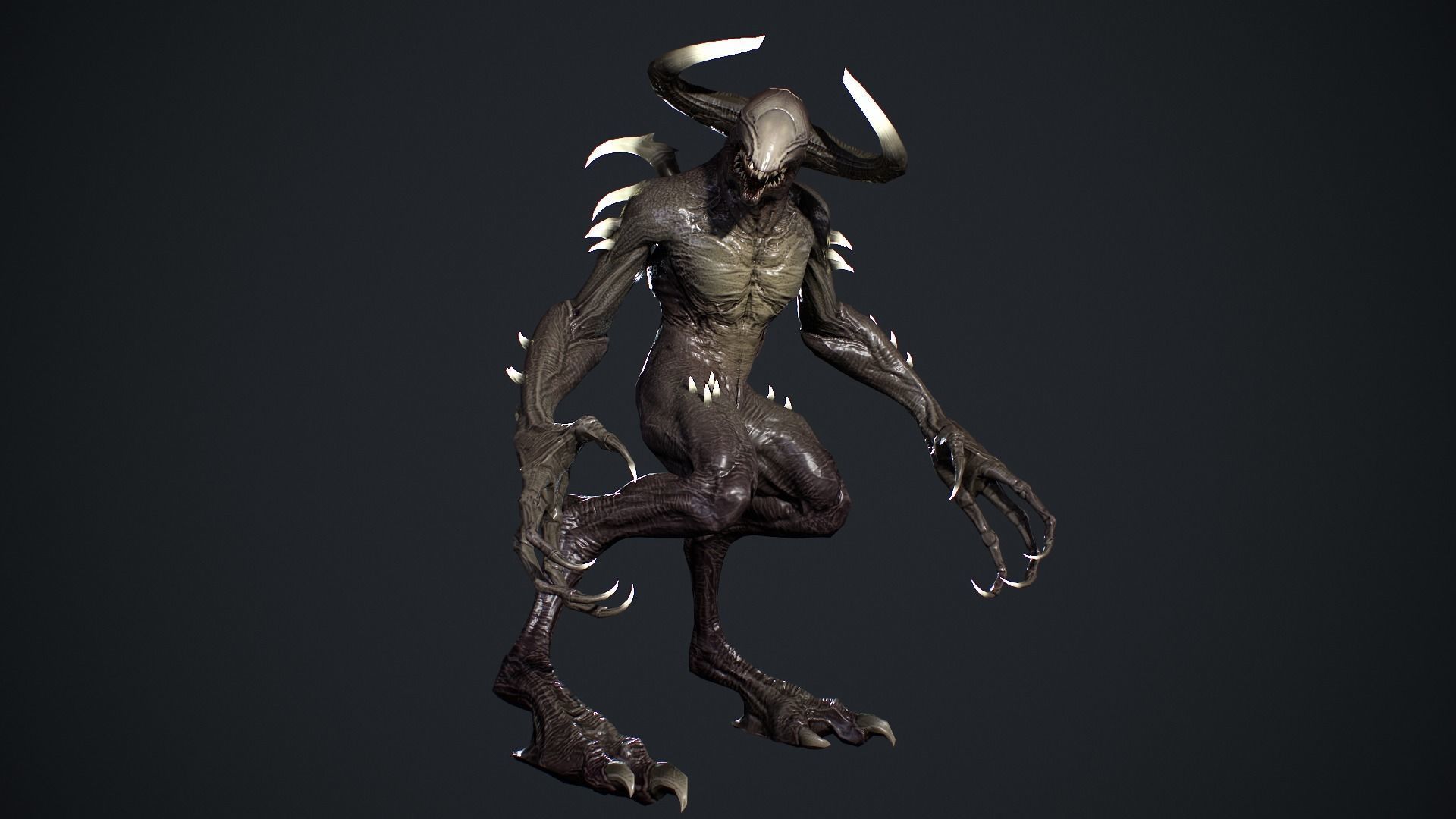 Faceless Demon 2 Low-poly 3D model_19