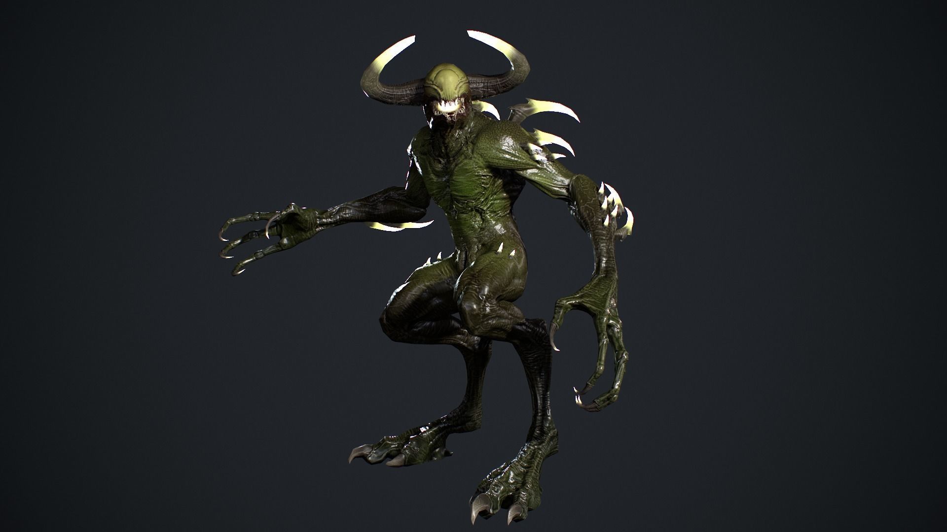 Faceless Demon 2 Low-poly 3D model_12