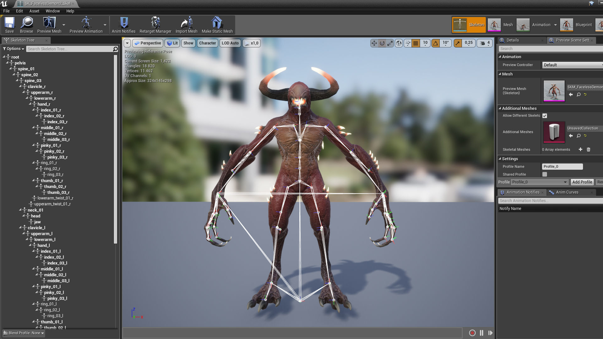 Faceless Demon 2 Low-poly 3D model_25
