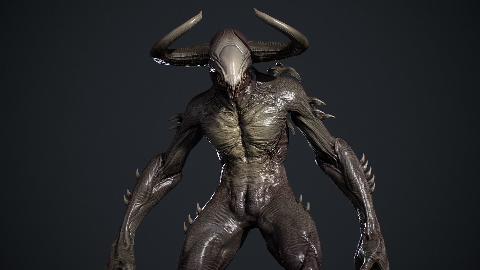 Faceless Demon 2 Low-poly 3D model_13