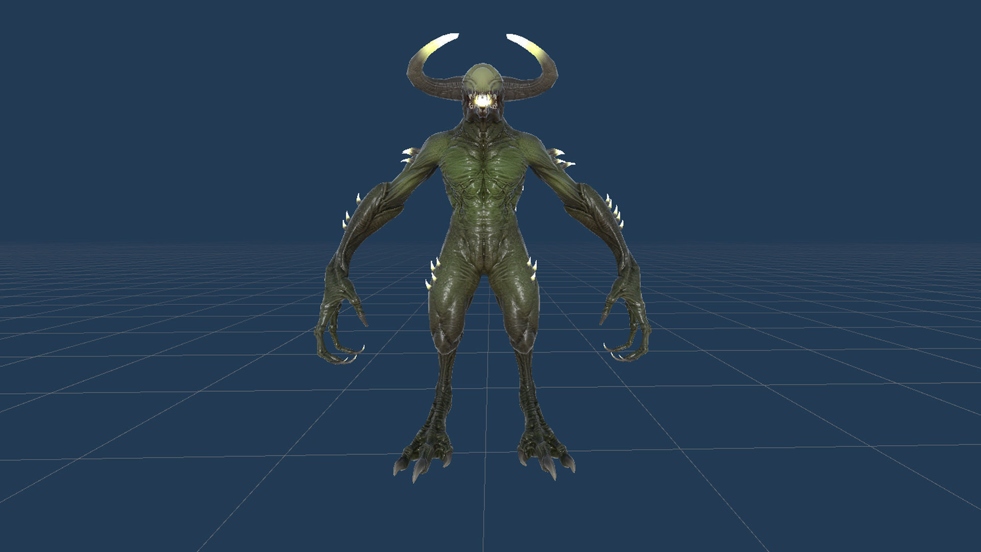 Faceless Demon 2 Low-poly 3D model_27