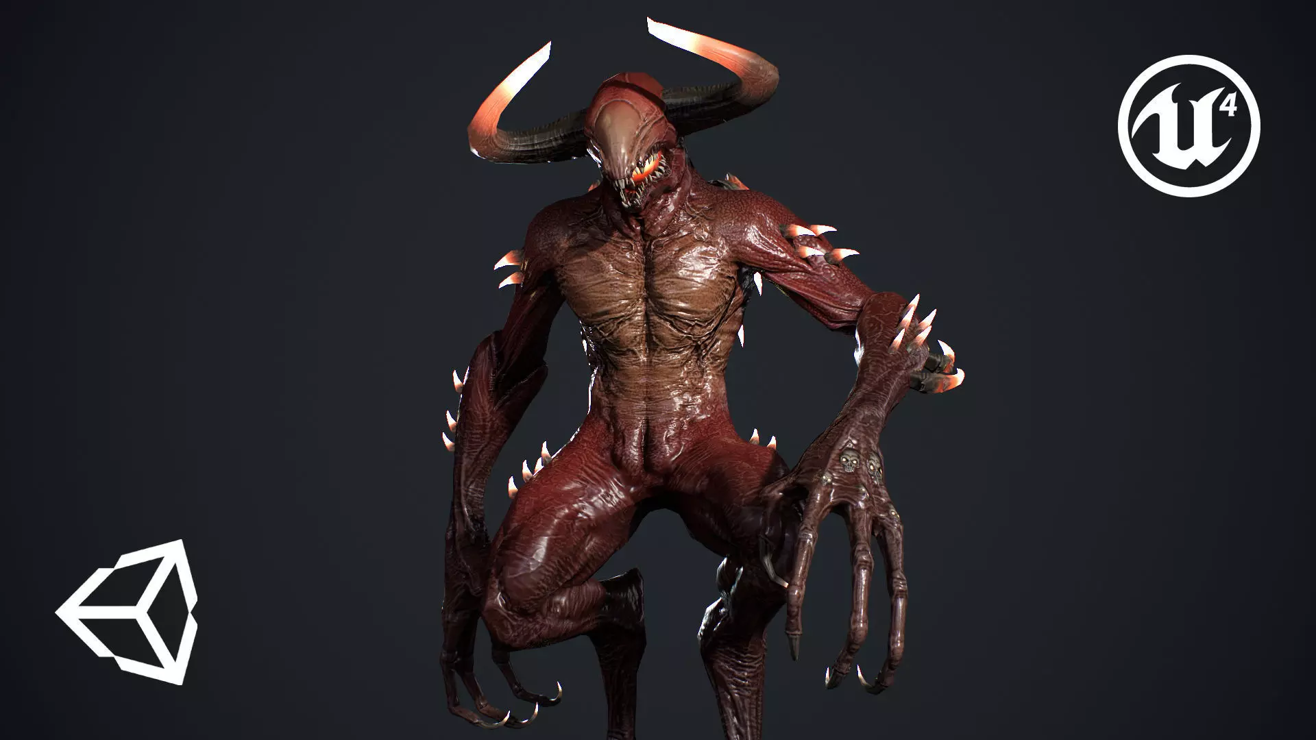 Faceless Demon 2 Low-poly 3D model_0