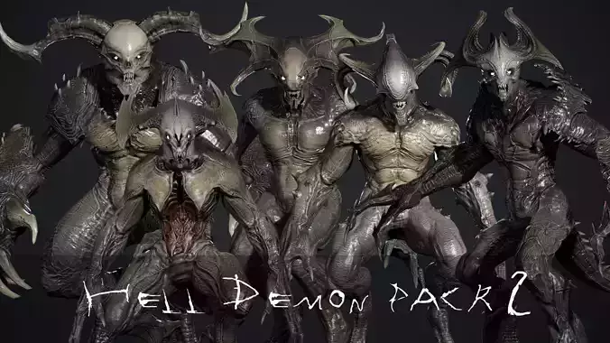Hell Demon Pack 2 3D Model Collection