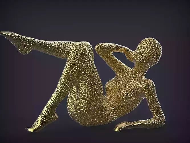 Female figure Lattice Voronoi 3D print model