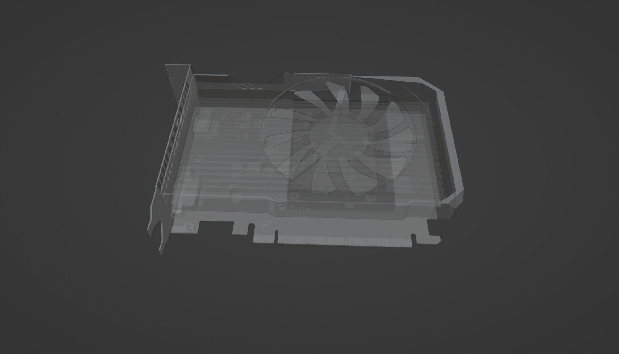 MSI Aero ITX NVIDIA GT 1030 Graphics card Free low-poly 3D model_5