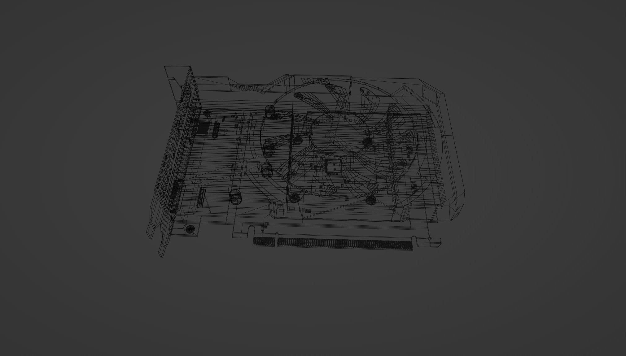 MSI Aero ITX NVIDIA GT 1030 Graphics card Free low-poly 3D model_4