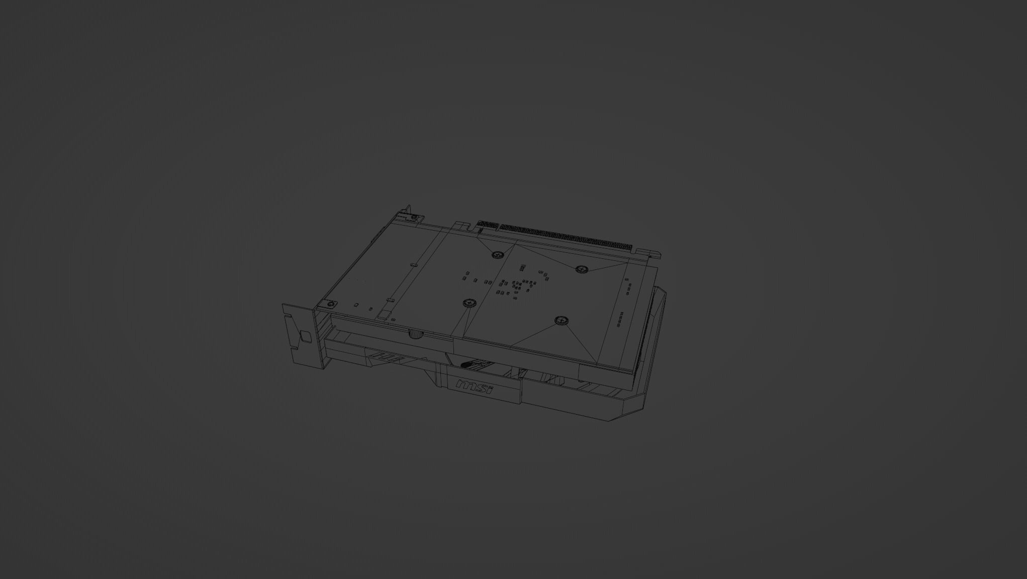 MSI Aero ITX NVIDIA GT 1030 Graphics card Free low-poly 3D model_3