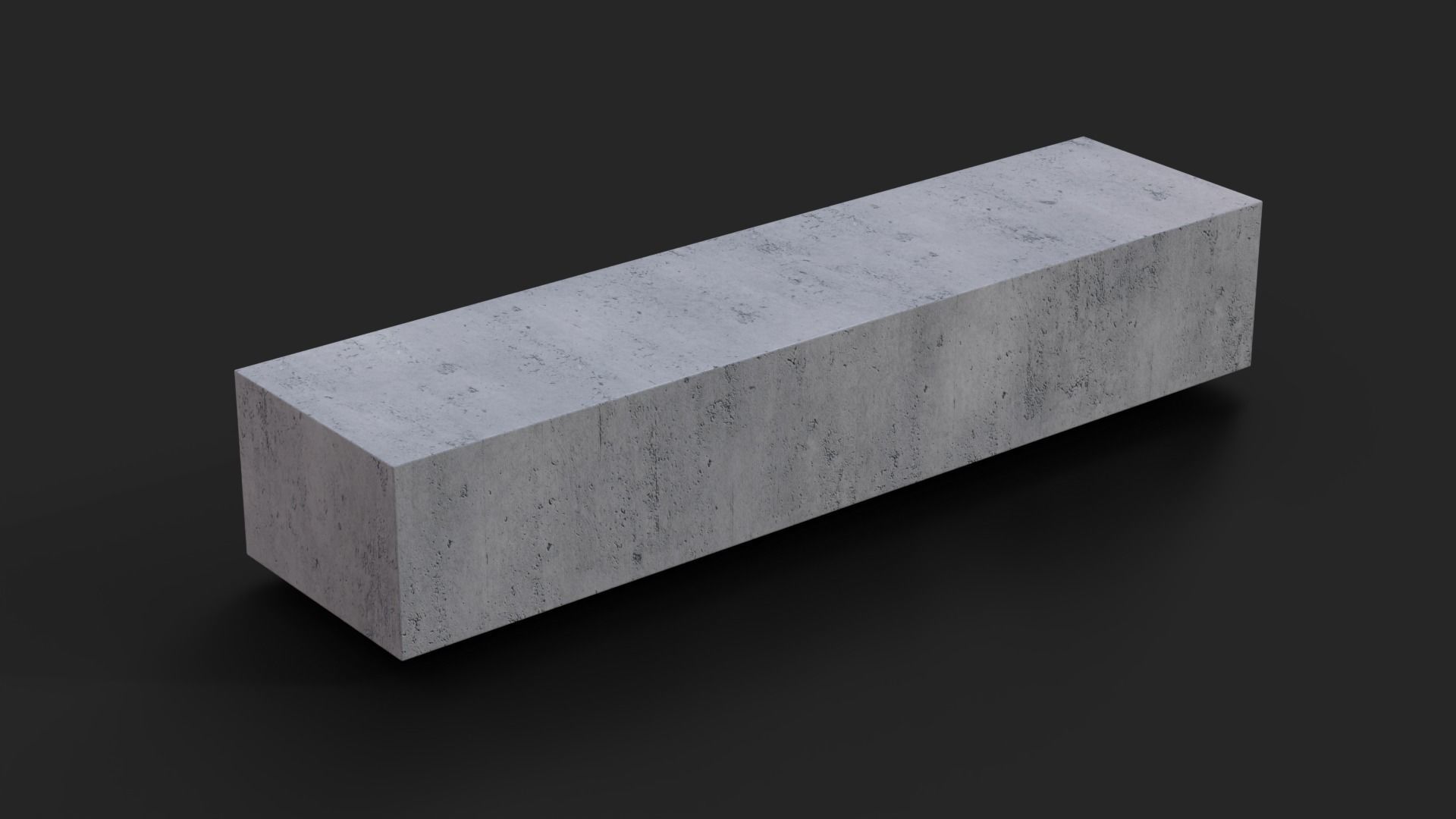 Collection of two Concrete benches Low-Poly  Low-poly 3D model_5