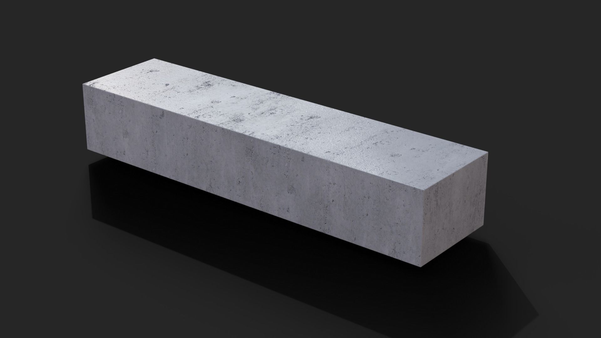 Collection of two Concrete benches Low-Poly  Low-poly 3D model_6