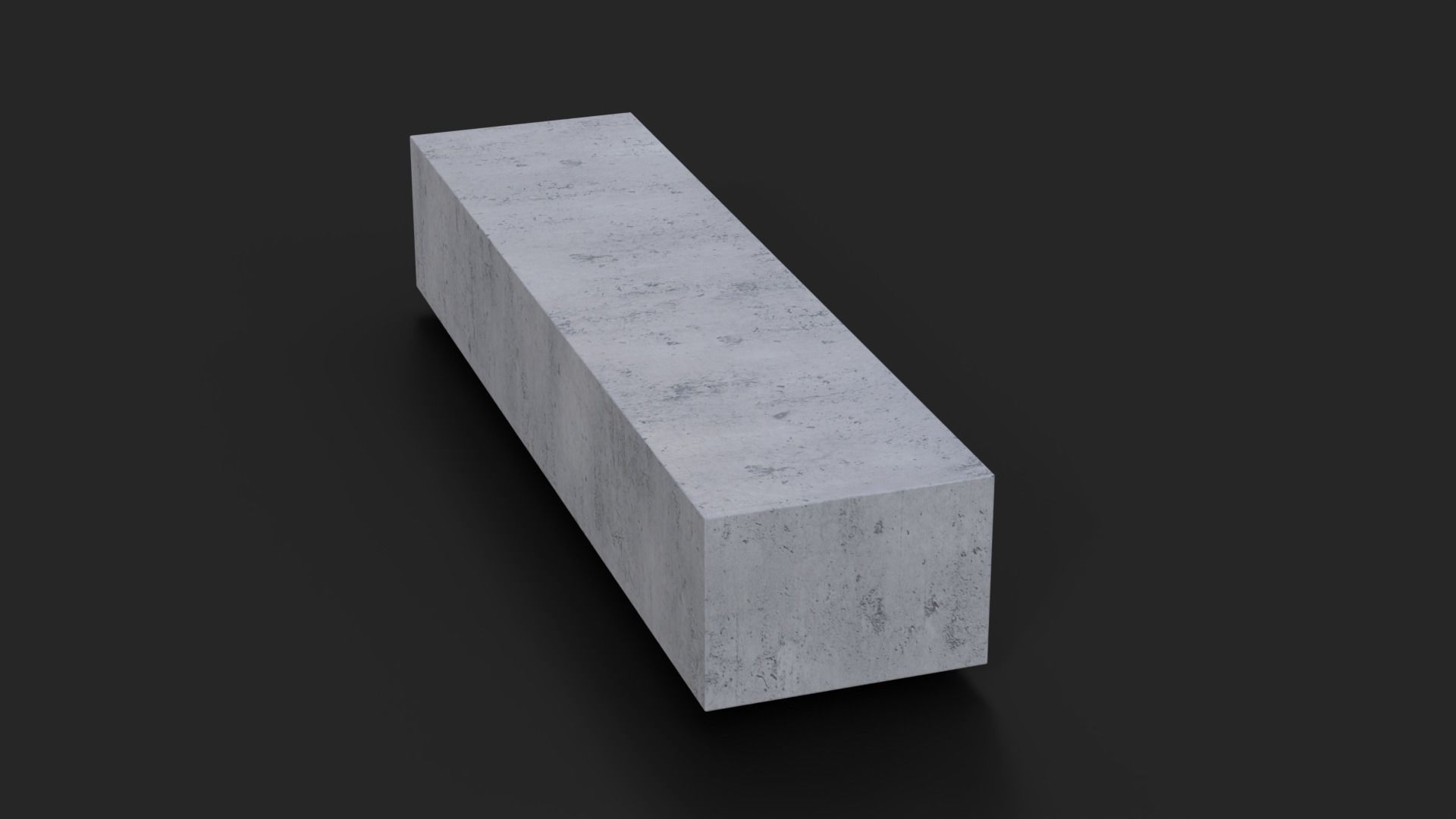 Collection of two Concrete benches Low-Poly  Low-poly 3D model_7