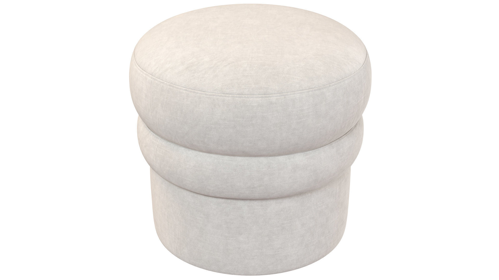  LIFE INTERIORS COLLECTION Monet Ottoman round pouf 3D model_3