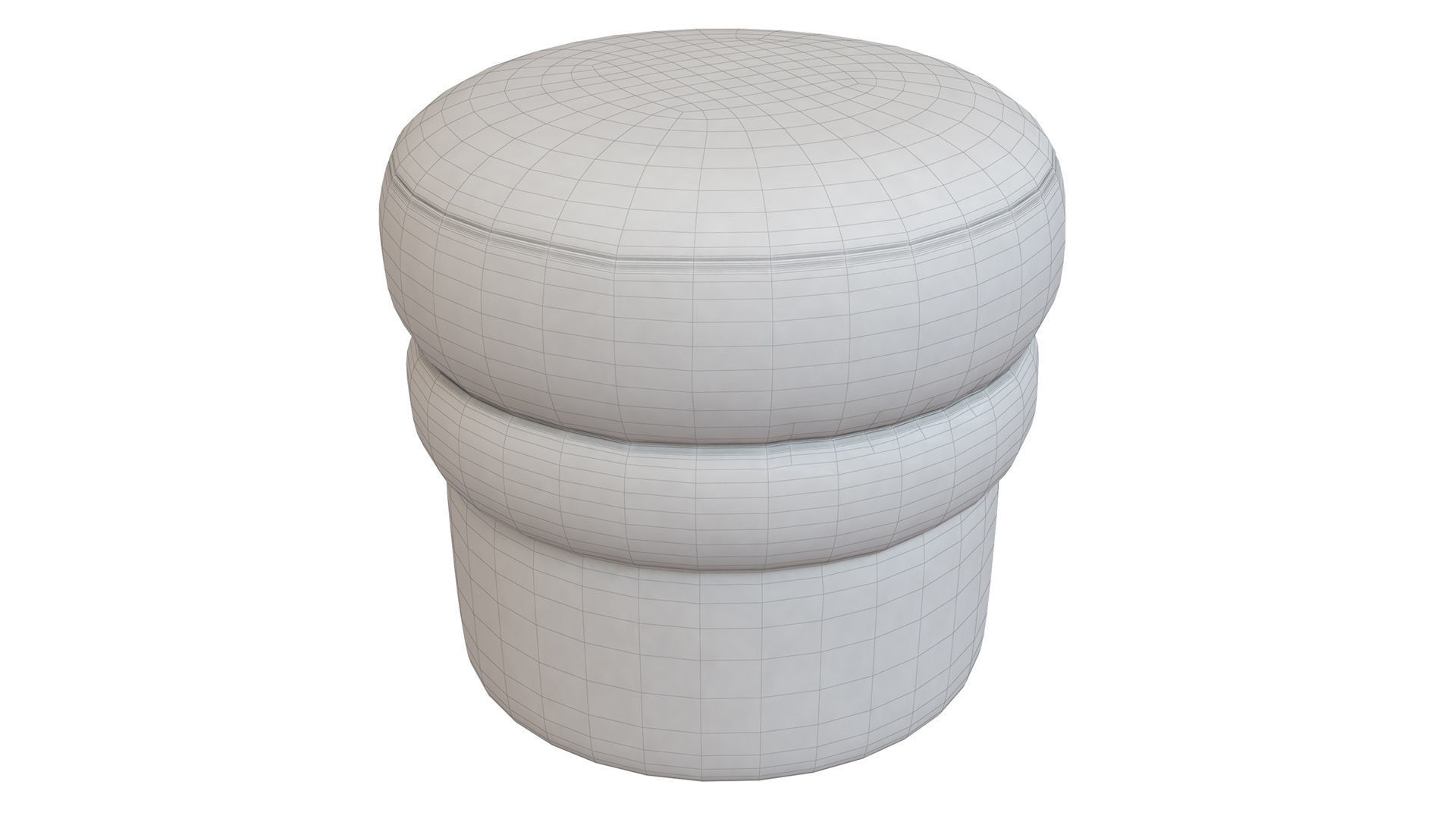  LIFE INTERIORS COLLECTION Monet Ottoman round pouf 3D model_9