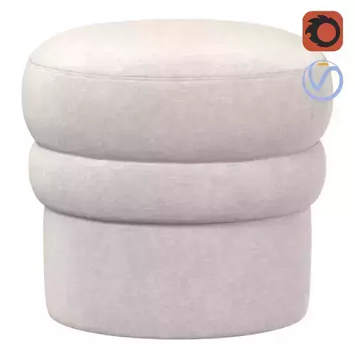  LIFE INTERIORS COLLECTION Monet Ottoman round pouf 3D model