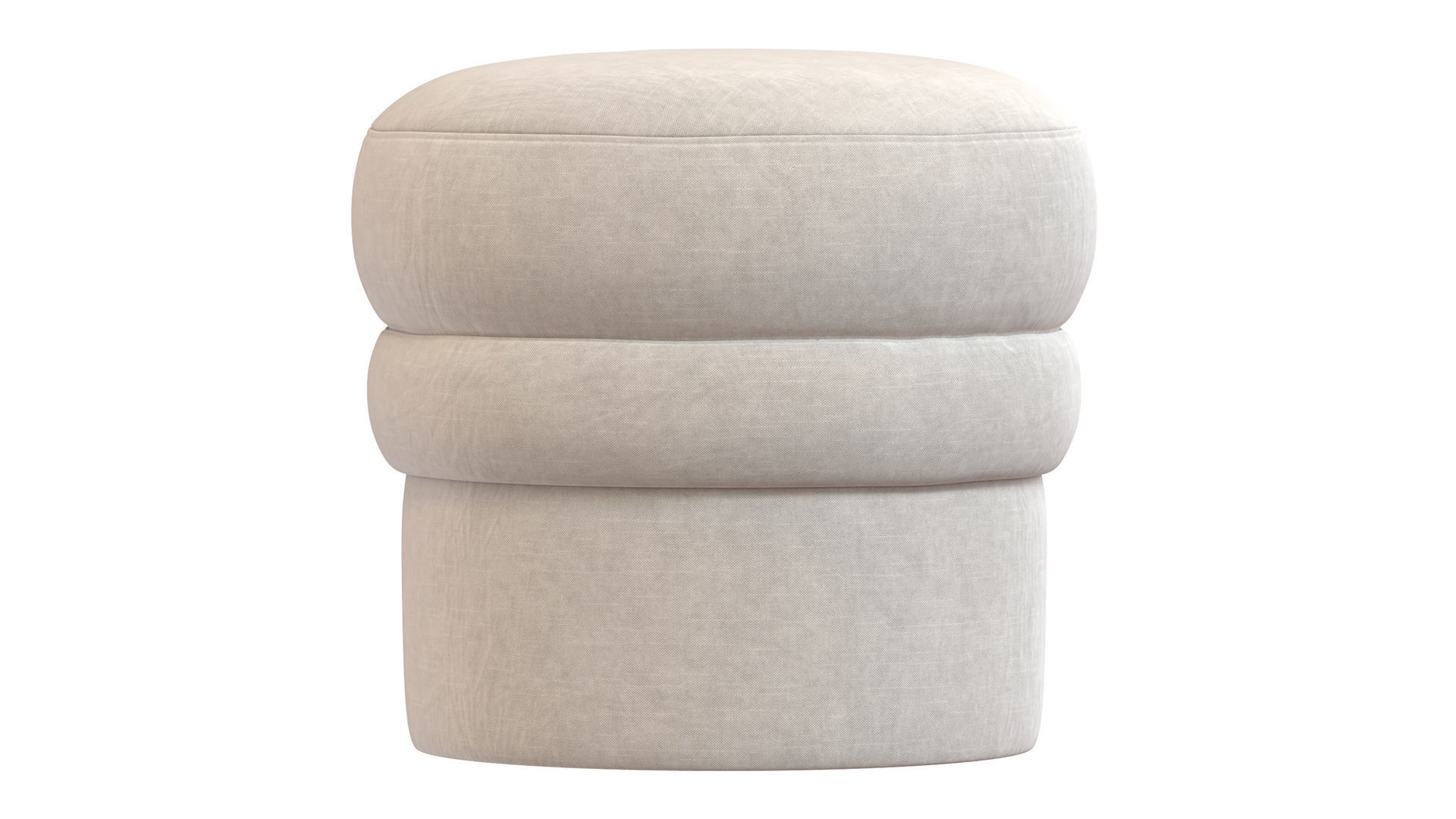  LIFE INTERIORS COLLECTION Monet Ottoman round pouf 3D model_2