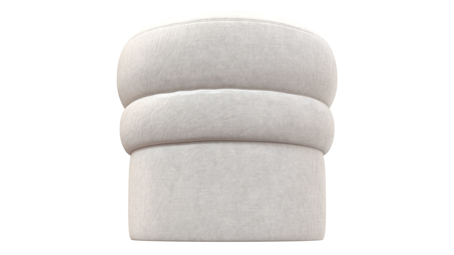  LIFE INTERIORS COLLECTION Monet Ottoman round pouf 3D model_7