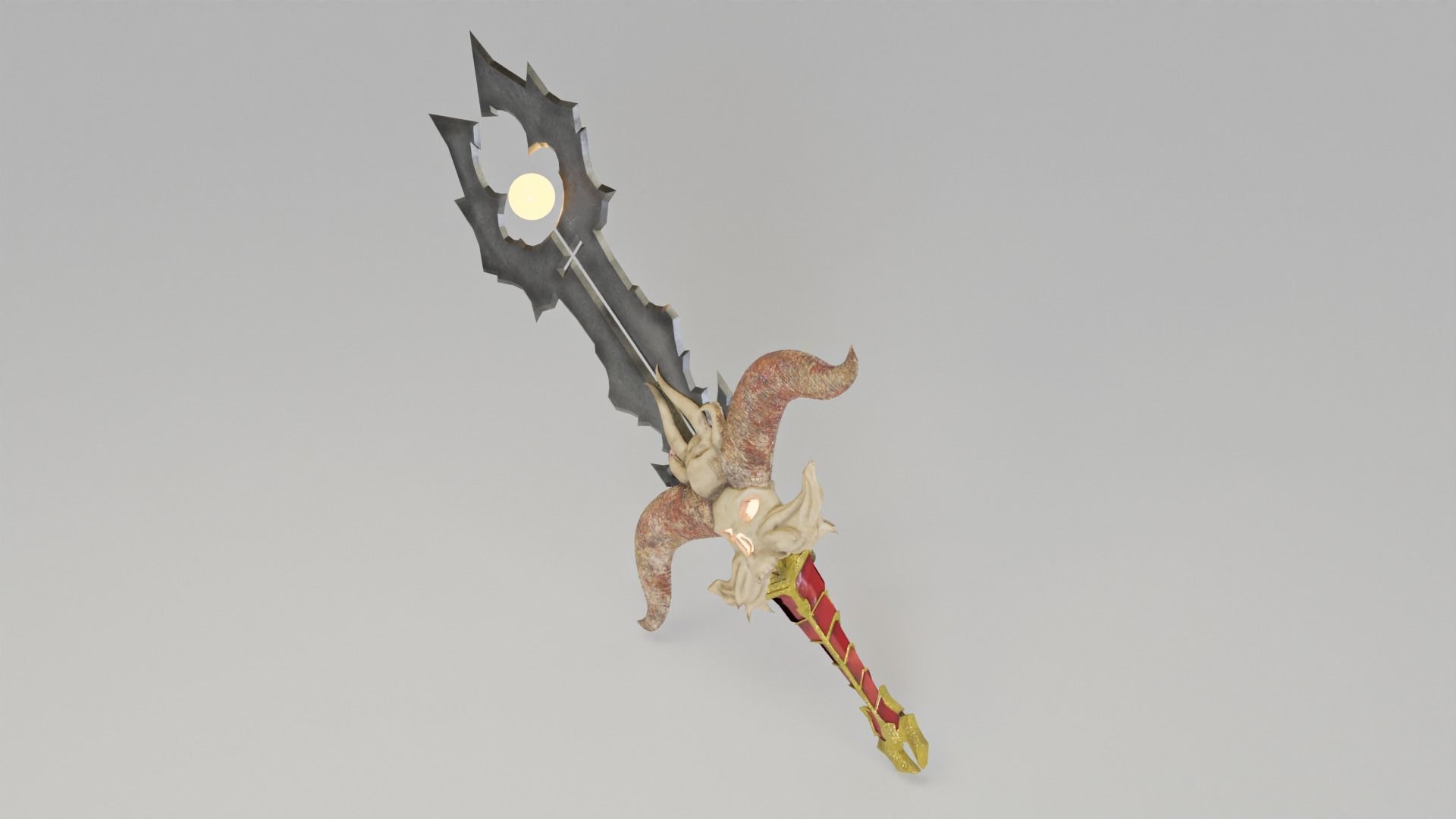 Fantasy Sword Low-poly 3D model_2
