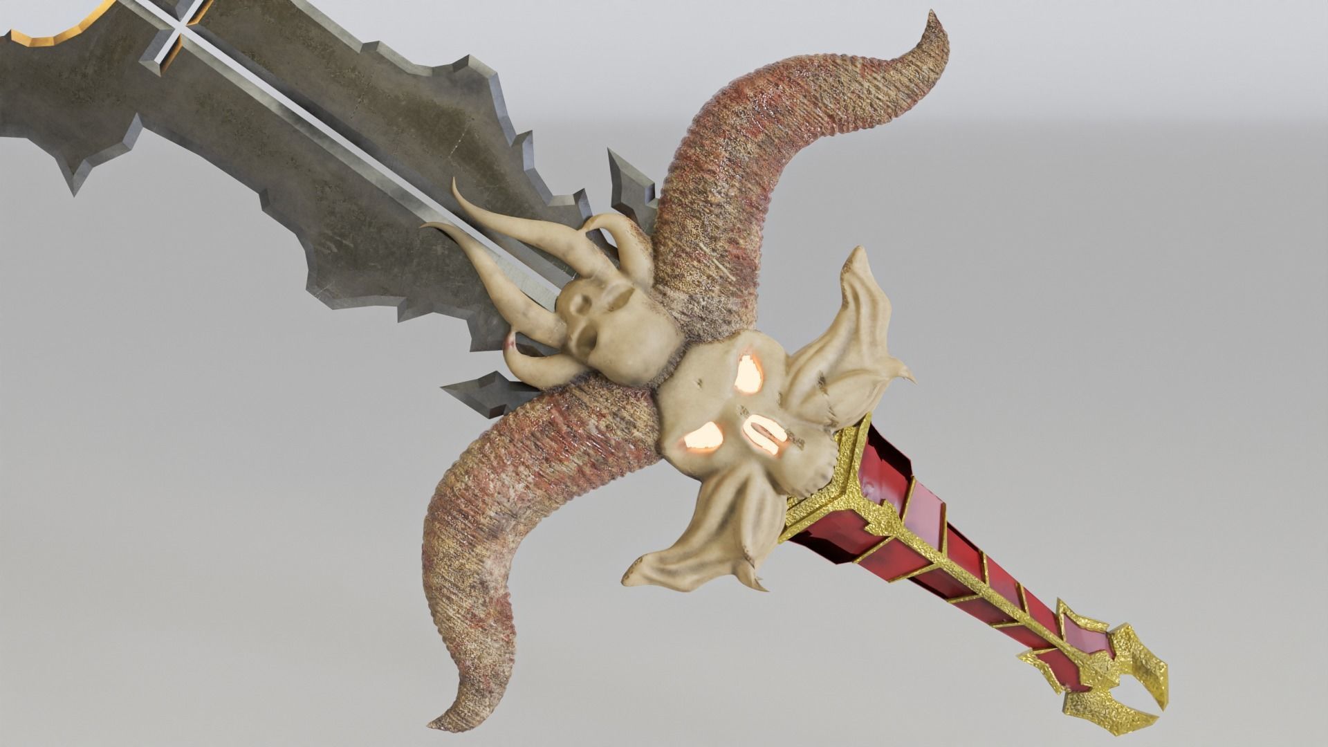 Fantasy Sword Low-poly 3D model_3