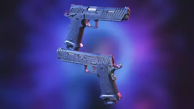 Taran Tactical STI 2011 Low Poly  Game Ready PBR Low-poly 3D model