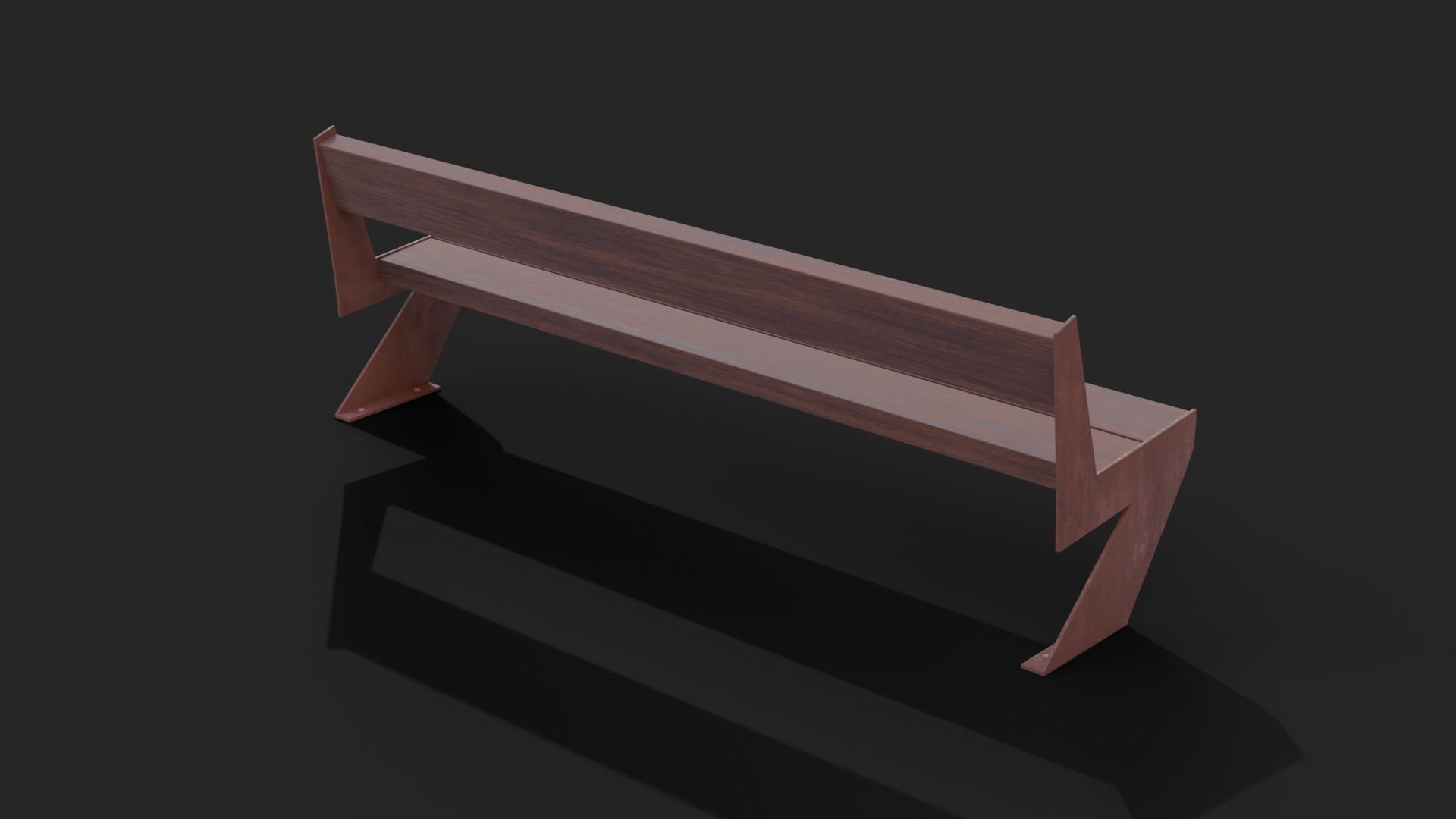 Collection of two Mediterraneo benches Low-Poly  Low-poly 3D model_8