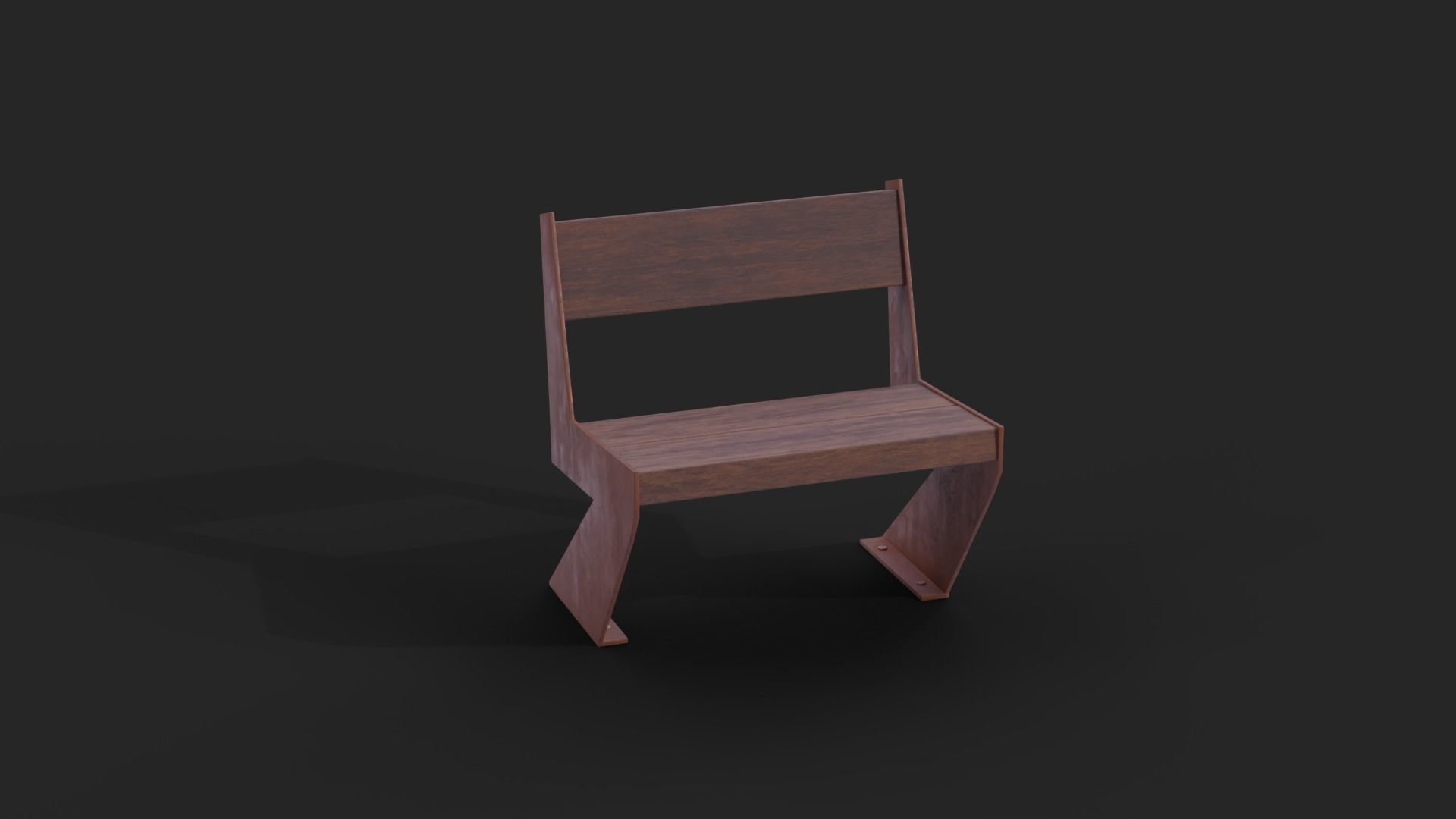 Collection of two Mediterraneo benches Low-Poly  Low-poly 3D model_1