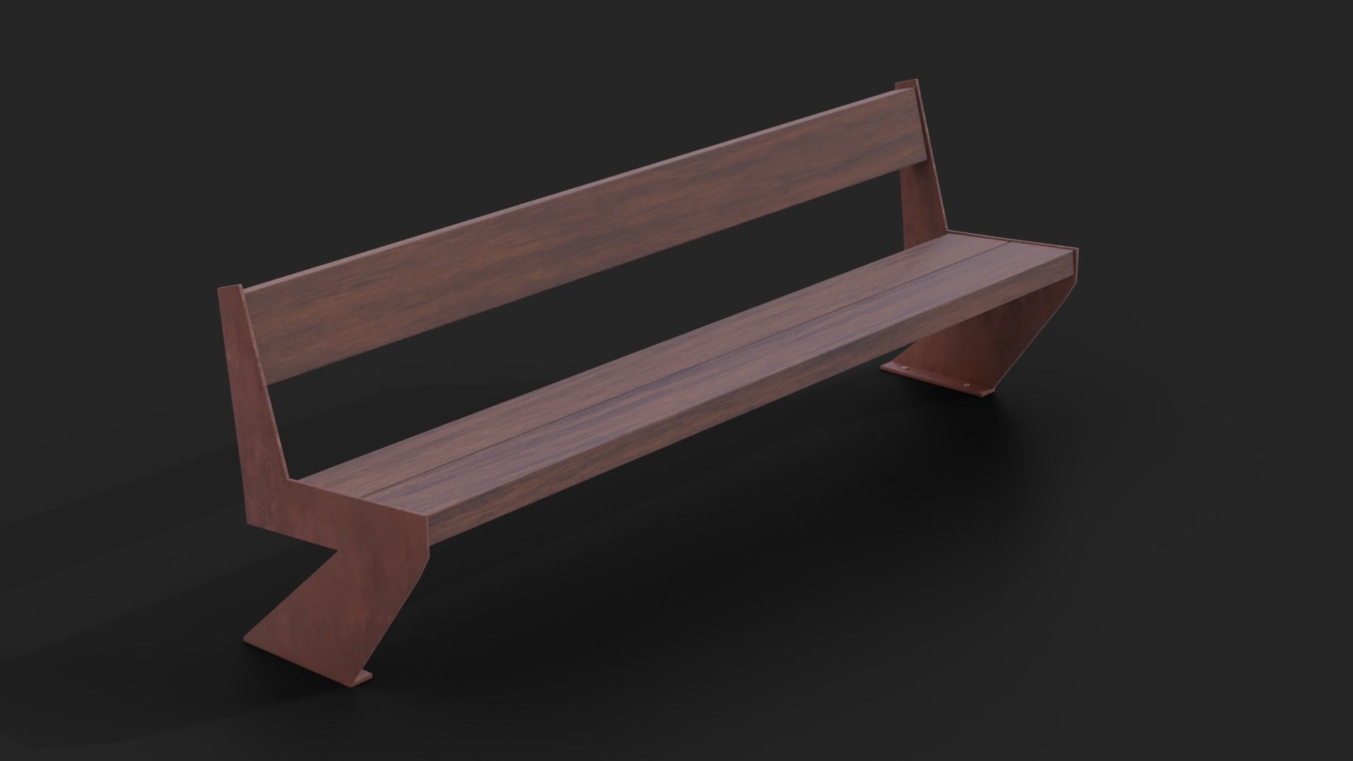 Collection of two Mediterraneo benches Low-Poly  Low-poly 3D model_6