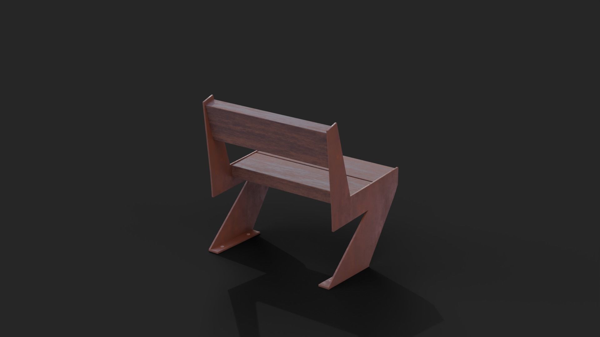Collection of two Mediterraneo benches Low-Poly  Low-poly 3D model_3