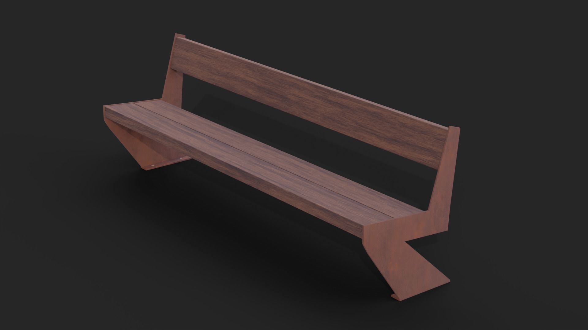 Collection of two Mediterraneo benches Low-Poly  Low-poly 3D model_5