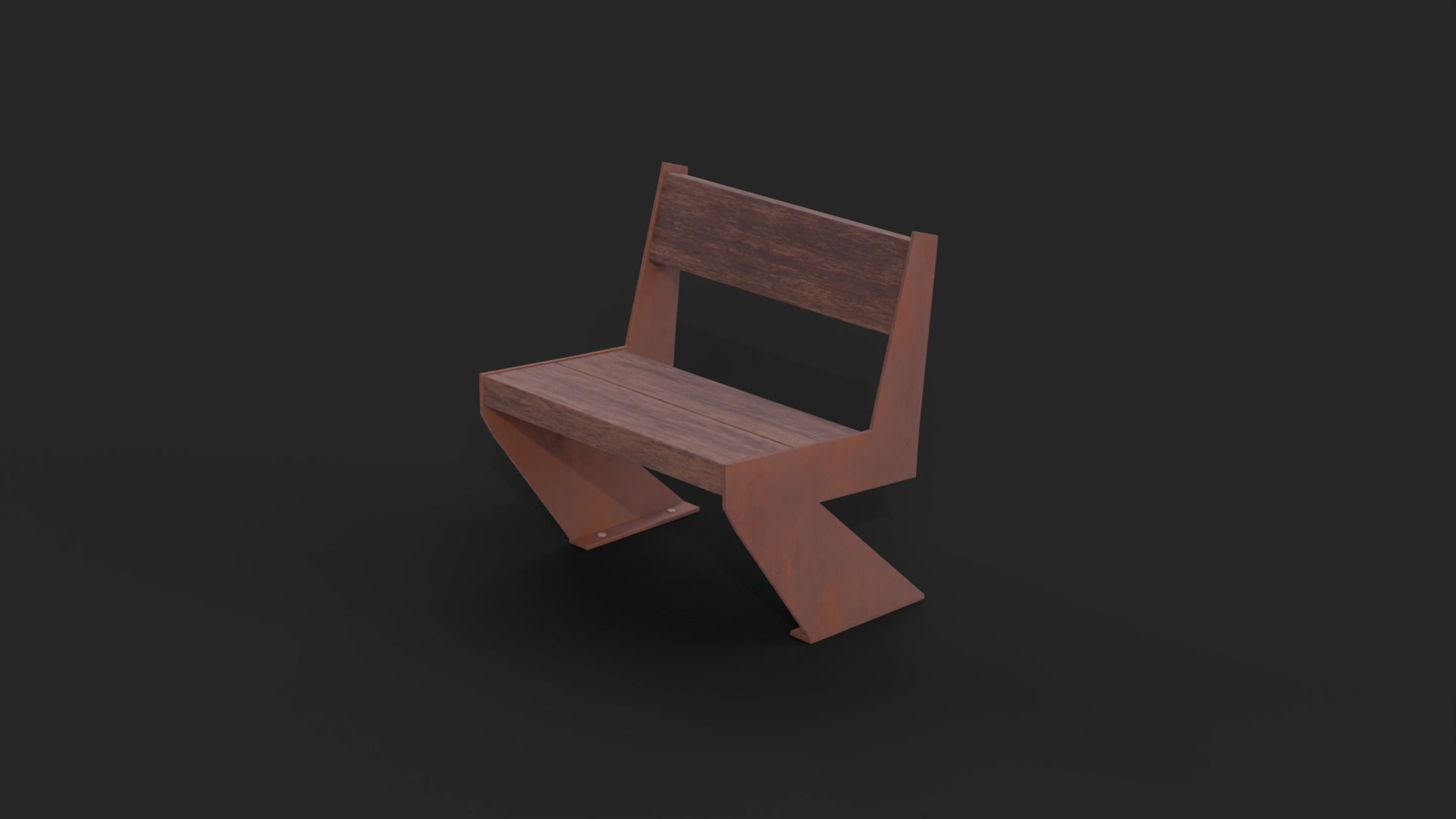 Collection of two Mediterraneo benches Low-Poly  Low-poly 3D model_2