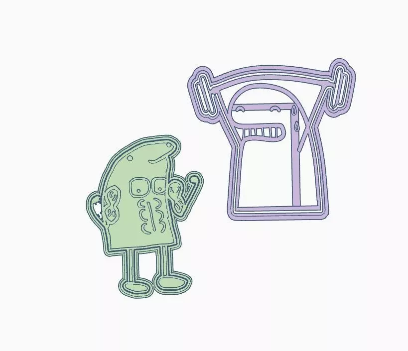 SET X 2 CORTANTES FLORK MUSCULOSO PESAS PAPA PADRE DIA DEL PADRE 3D print model