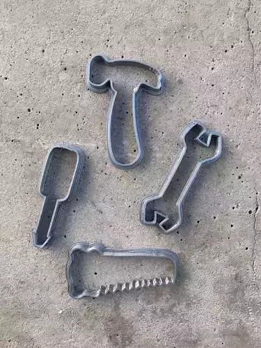 SET X 4 CORTANTES HERRAMIENTAS PAPA PADRE DIA DEL PADRE  DAD 3D print model