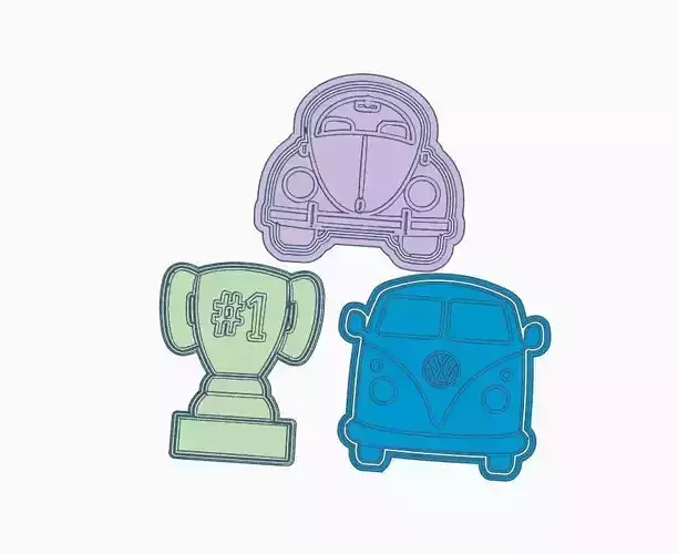 SET X 3 CORTANTES PAPA DAD FATHERS DAY DIA DEL PADRE 3D print model