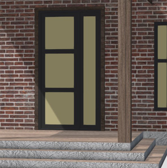 American Style Cottage - Town House Model Low-poly 3D model_5