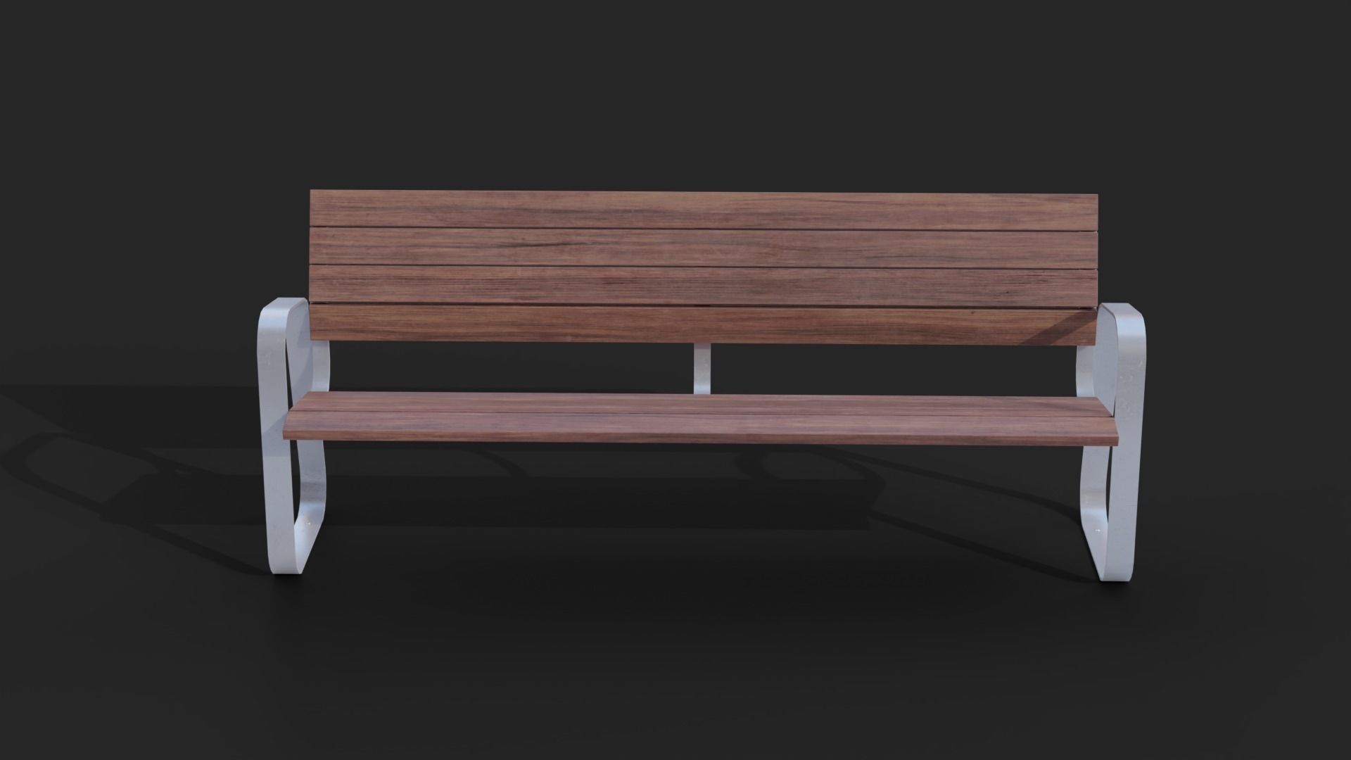Collection of two Marina benches Low-Poly Low-poly 3D model_7