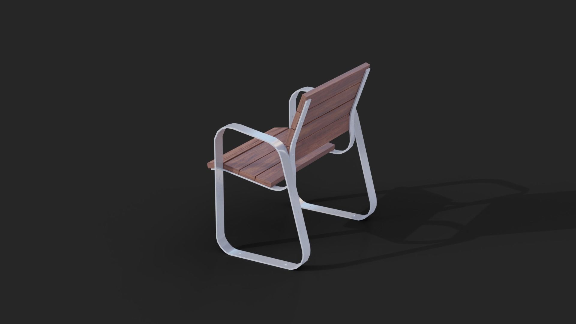 Collection of two Marina benches Low-Poly Low-poly 3D model_3