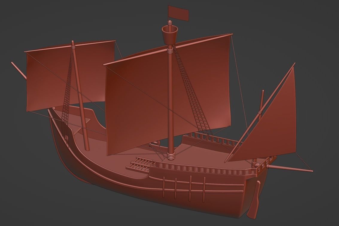 Caravel - La Pinta - Carabela La pinta 3D model_3